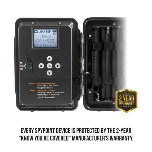 SPYPOINT FORCE-PRO Trail Camera, Non-Cellular, 30MP Photo 4K HD Video w/ 54 Low-Glow LEDs for Image Quality Day or Night, 90’ Flash Range, 110’