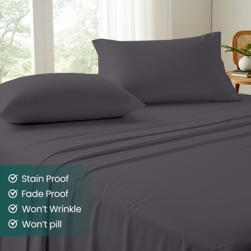 Beddora Lightweight 85 GSM Sheet Set – Breathable, Wrinkle-Resistant, Quick-Drying