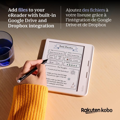 Ensemble Libra Colour de Kobo avec Stylus 2 - Noir - Remis à neuf