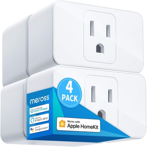 Prise intelligente Mini 15&nbsp;A de Meross et Wi-Fi fiable, prise en charge HomeKit d'Apple - Blanc