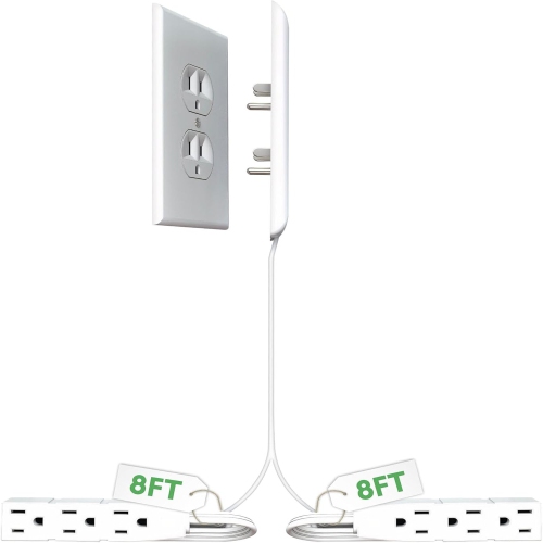 Prise ultra mince originale et brevetée Elegant Socket – Blanc