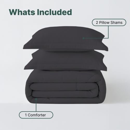 Lit en sac 5 pièces Beddora – Comprend couvre-lit, 2 couvre-oreillers, coussin décoratif et coussin carré – Très doux, literie toutes saisons – Grand