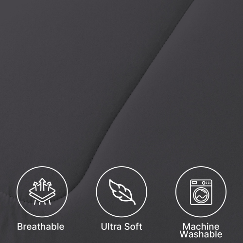 Lit en sac 5 pièces Beddora – Comprend couvre-lit, 2 couvre-oreillers, coussin décoratif et coussin carré – Très doux, literie toutes saisons – Très