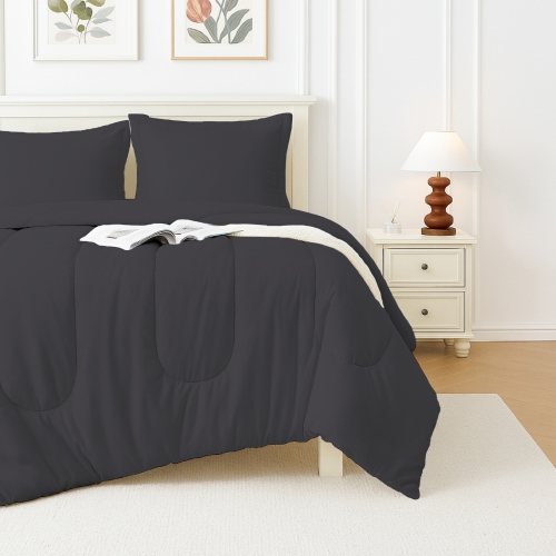 Lit en sac 7 pièces Beddora – Comprend un couvre-lit, 2 couvre-oreillers, un drap plat, un drap-housse et 2 taies d'oreiller – Literie toute saison