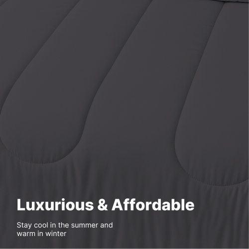 Lit en sac 7 pièces Beddora – Comprend un couvre-lit, 2 couvre-oreillers, un drap plat, un drap-housse et 2 taies d'oreiller – Literie toute saison