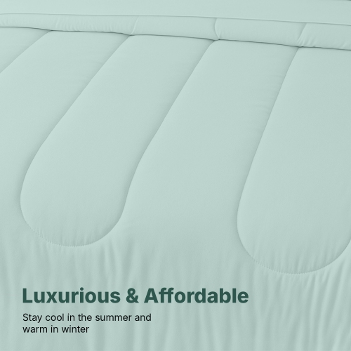 Lit en sac 7 pièces Beddora – Comprend un couvre-lit, 2 couvre-oreillers, un drap plat, un drap-housse et 2 taies d'oreiller – Literie toute saison