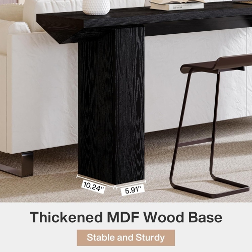 Table console longue de 63 po de Tribesigns pour entrée, table de canapé en bois Farmhouse derrière le canapé