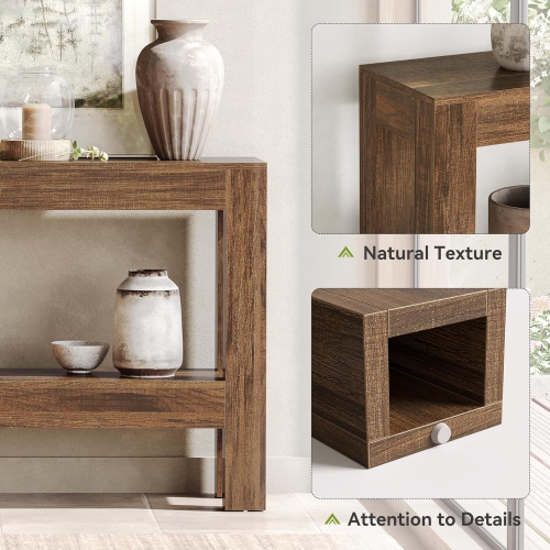 Tribesigns 63-Inch Narrow Long Entryway Table for Living Room, Farmhouse Wood Console Table