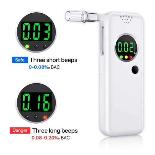 Alcohol Tester, Portable Alcohol Breathalyzer with LCD Digital Display for Home and Party Use