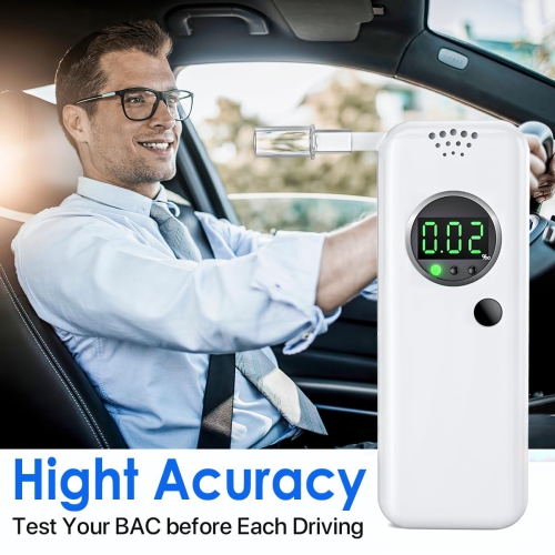 Alcohol Tester, Portable Alcohol Breathalyzer with LCD Digital Display for Home and Party Use