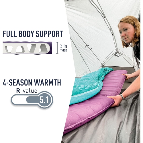 Sea to Summit Comfort Plus Self-Inflating Foam Sleeping Pad for Camping