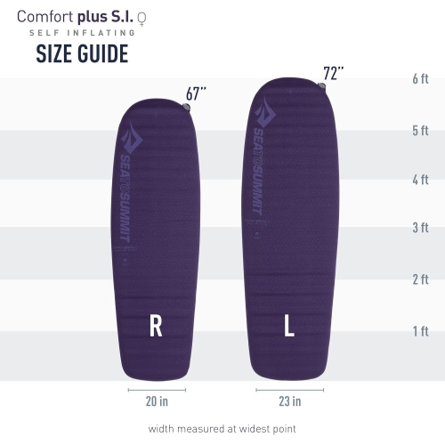 Sea to Summit Comfort Plus Self-Inflating Foam Sleeping Pad for Camping