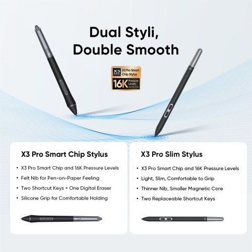 XPPen 23.8'' Large Drawing Monitor Graphic Tablet with 16384 Pen Pressure Stylus Wireless Keyboard