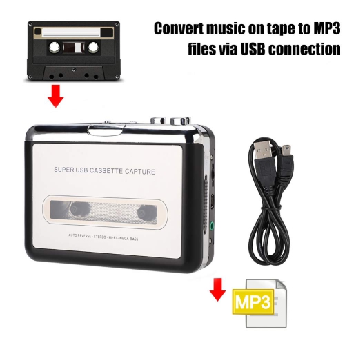Cassette Tape Player – Portable Tape Player Convert Cassette Tape Recorder to MP3 Format, Compatible with Laptops