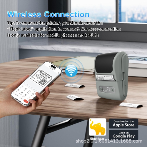 Mini Thermal Label Printer Portable Printer List Name Classification Identification Clothing Label Printer Suitable for Small Business, Mailing,