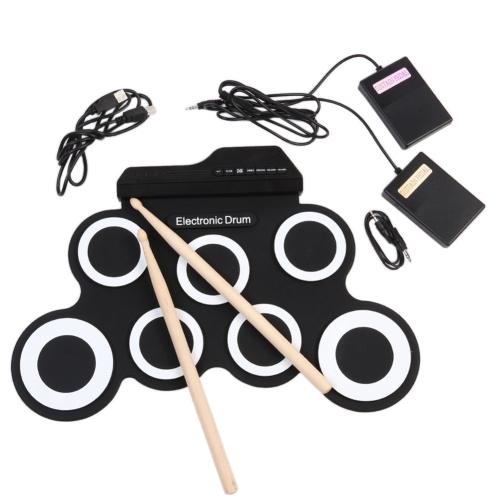 Image 1 de 6.. Batterie pliable à rouleau manuel Hot Product, batterie de jeu portative de bureau, instrument de percussion professionnel USB pour adultes pour