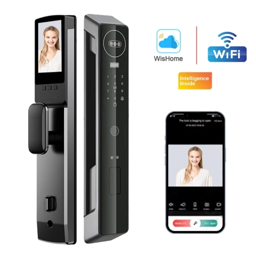 Fingerprint recognition function, video doorbell, keyless entry, password, IC card, mechanical key, smart lockElectronic cat's eye + face recognition