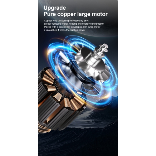 Mini car and home dual-purpose 6000Pa vacuum cleaner, portable wireless charging handheld car vacuum cleaner - [brushless] lithium battery storm