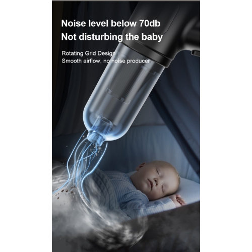 Mini car and home dual-purpose 6000Pa vacuum cleaner, portable wireless charging handheld car vacuum cleaner - [brushless] lithium battery storm