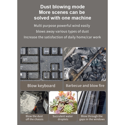 Mini car and home dual-purpose 6000Pa vacuum cleaner, portable wireless charging handheld car vacuum cleaner - [brushless] lithium battery storm