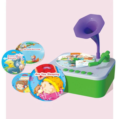 Children's Phonograph 96 Cards Children's Learning Machine Educational Card Story Machine Record Player Helps Children Develop Language While Having