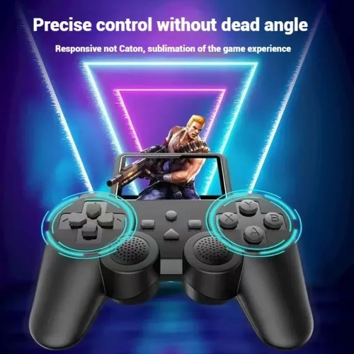 s10 handheld game console, retro FC role adventure 520 games, children's toy TV game, wireless game controller - black double