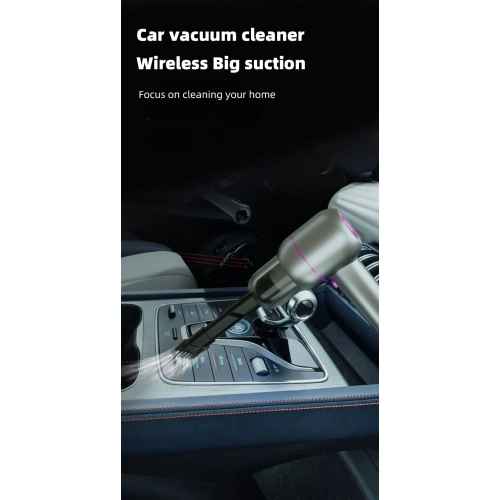 Car Vacuum Cleaner, Mini Household Handheld Wireless Portable Car Vacuum Cleaner, USB Rechargeable Vacuum Super Dust Blower - Gray