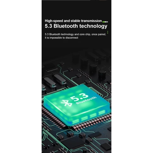 Wireless Bluetooth 5.3 Non-In-Ear Bone Conduction Earphones, Long Battery Life for Calls and Music, IPX5 Waterproof Open-Back Earphones for Running,