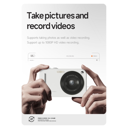 Digital Camera, 2.4 Inch HD Screen with 16x Zoom and Image Shake, Anti-Shake, Wide Angle, Macro, Compact Portable Photography Camera for Boys Girls