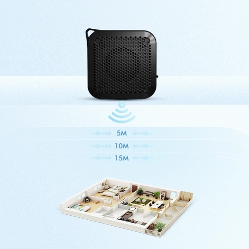 Portable outdoor Bluetooth speaker, wireless portable subwoofer, TWS interconnected square mini speaker, 5.1 Bluetooth speaker - black