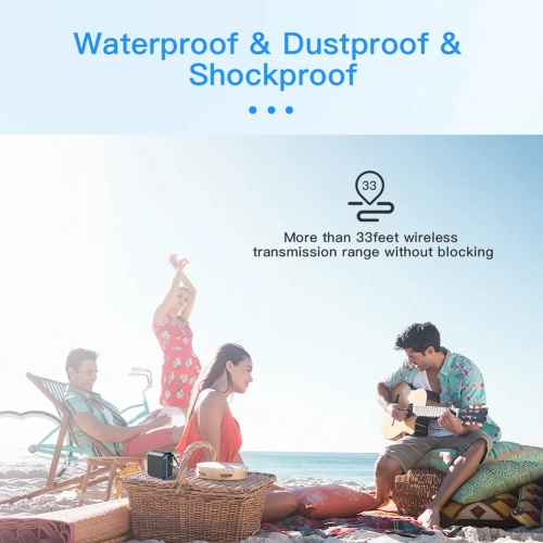 Portable outdoor Bluetooth speaker, wireless portable subwoofer, TWS interconnected square mini speaker, 5.1 Bluetooth speaker - black