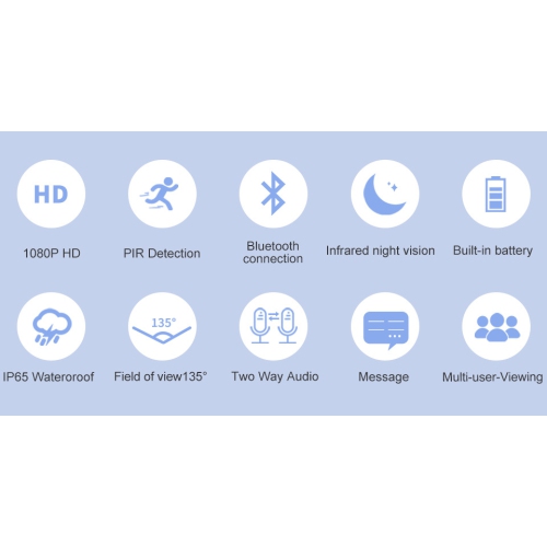 Tuya WiFi video doorbell smart voice intercom low power consumption HD wireless remote doorbell set, intercom doorbell