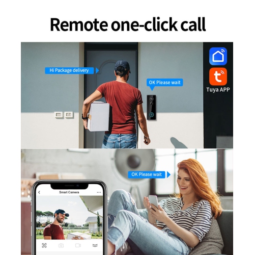 Wireless WIFI Smart Doorbell Video Intercom with Camera for Home Security PIR Motion Detect Night Vision Intercom Doorbell