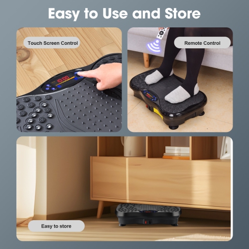 Appareil d'exercice avec plaque vibrante Drainage lymphatique, plaque d'entraînement avec vibrations pour perte de poids, machine d'exercice avec