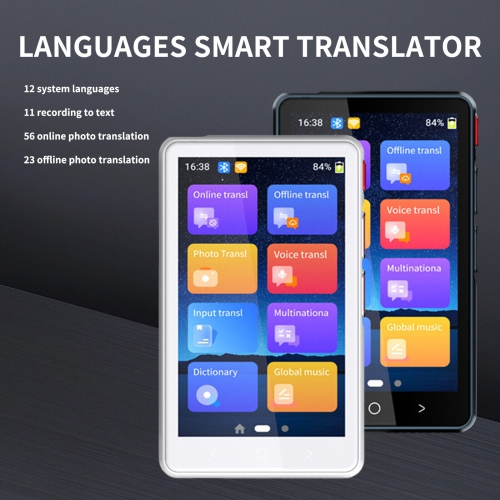 Traducteur de langue, avec 135 langues, 4&nbsp;po HD en ligne/hors ligne/photo Instant Language Translator pour les voyages, l'apprentissage et