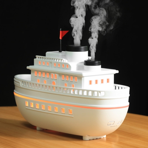 Ship shape ultrasonic aromatherapy humidifier 7 color changing lights large mist ultrasonic essential oil diffuser 300ML