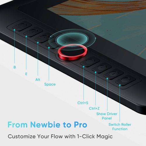 XPPen 13.3’‘ New Upgraded IPS Drawing Monitor Pen Display Full-Laminated Graphics Drawing Monitor