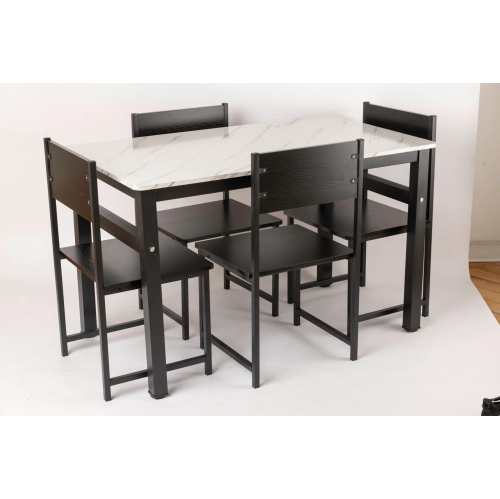 Ensemble de table de salle à manger moderne avec 4 chaises élégantes