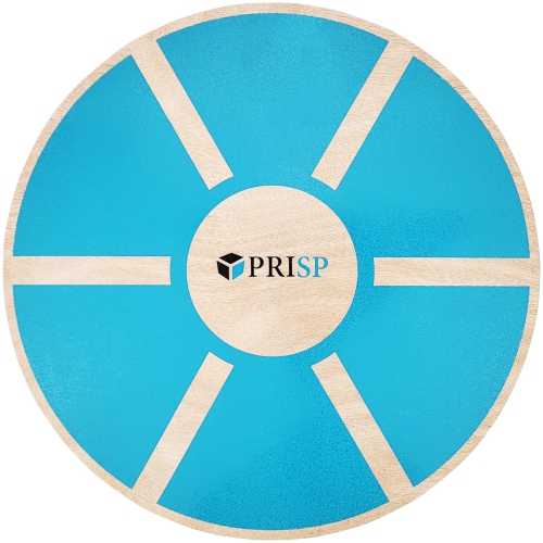 PRISP Wooden Wobble Balance Board - Round Stability Trainer for Standing Desk, Core Exercises, Ankle Training, Home Gym and Fitness; Wood Balancing