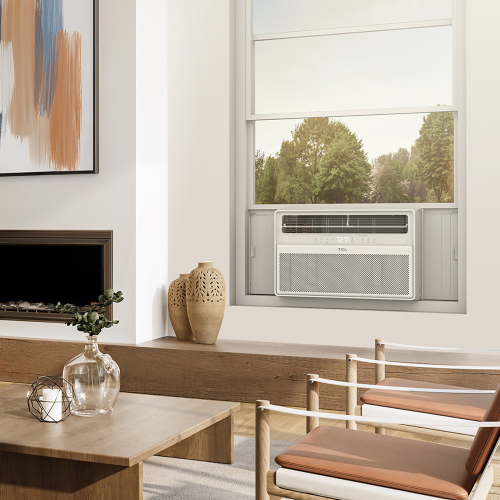 TCL 10,000 BTU Q-Series Inverter Smart Window Air Conditioner, Fan, & Dehumidifier, 450 Sq. Ft., Remote Control, Works with Alexa/Google Assistant