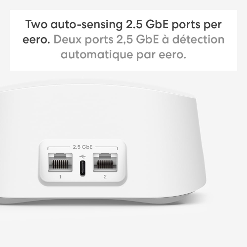 Brand New - eero 7 dual-band mesh Wi-Fi 7 router - Supports internet plans up to 2.5 Gbps, Coverage up to 560 m², 3-pack