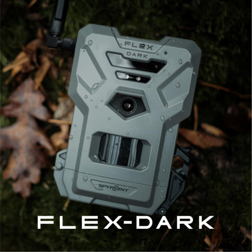 SPYPOINT FLEX-DARK Cellular Trail Camera, 40MP Photos, 1080p Video + Sound, No-Glow Game Camera, Hunting Night Vision, Motion Activated,100ft