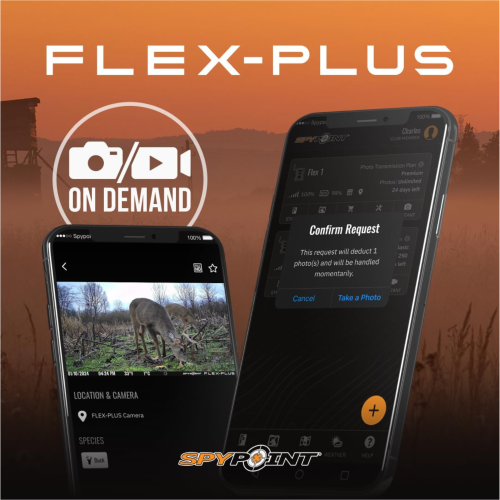 SPYPOINT FLEX-PLUS Cellular Trail Camera, 36MP Photos and 1080p Videos w/ Sound, Double the Battery Capacity, GPS-Enabled, 100' Flash & Detection