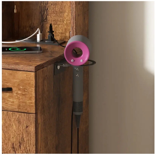 Coiffeuse avec miroir LED illuminé et tableau électrique, grand ensemble de dressing avec beaucoup d'espace de rangement, 3 modes d'éclairage,