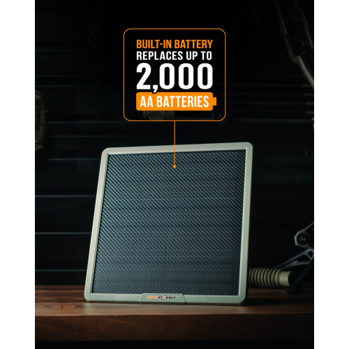 SPYPOINT SPLB-22 Solar Panel for Trail Cameras – 15,000mAh Internal Battery, 12V/9V/6V Power Outlets, DC Charger Included – Outdoor Solar Power