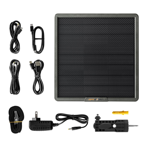 SPYPOINT SPLB-22 Solar Panel for Trail Cameras – 15,000mAh Internal Battery, 12V/9V/6V Power Outlets, DC Charger Included – Outdoor Solar Power