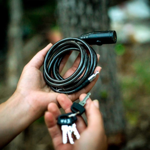 SPYPOINT CLM-6FT Six-Foot Long Trail Camera Coated Cable Lock Steel Cable Lock and All SPYPOINT Cameras Comes with Two Keys, Black