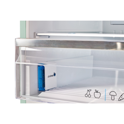 Réfrigérateur à congélateur inférieur rétro classique 16,7 pi³ d'Unique Appliances - Vert menthe estival, Energy Star