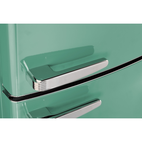 Réfrigérateur à congélateur inférieur rétro classique 16,7 pi³ d'Unique Appliances - Turquoise océan, Energy Star