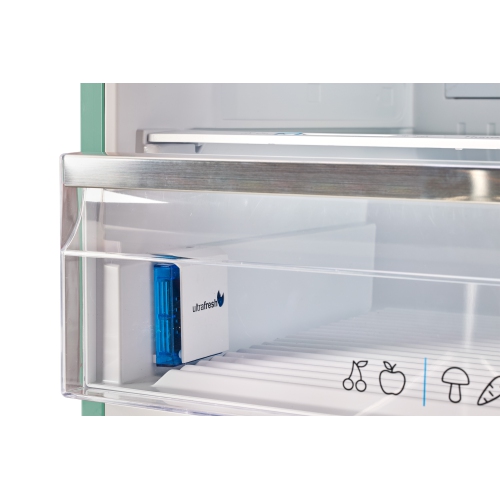 Réfrigérateur à congélateur inférieur rétro classique 16,7 pi³ d'Unique Appliances - Turquoise océan, Energy Star